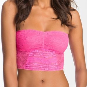 🆕 Intimately Free People Hot Pink Galloon Lace Bandeau